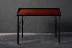 Ligne Roset Mahogany & Lacquered Steel Writing Desk