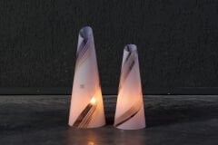Murano Glass Pink Swirl Lamp